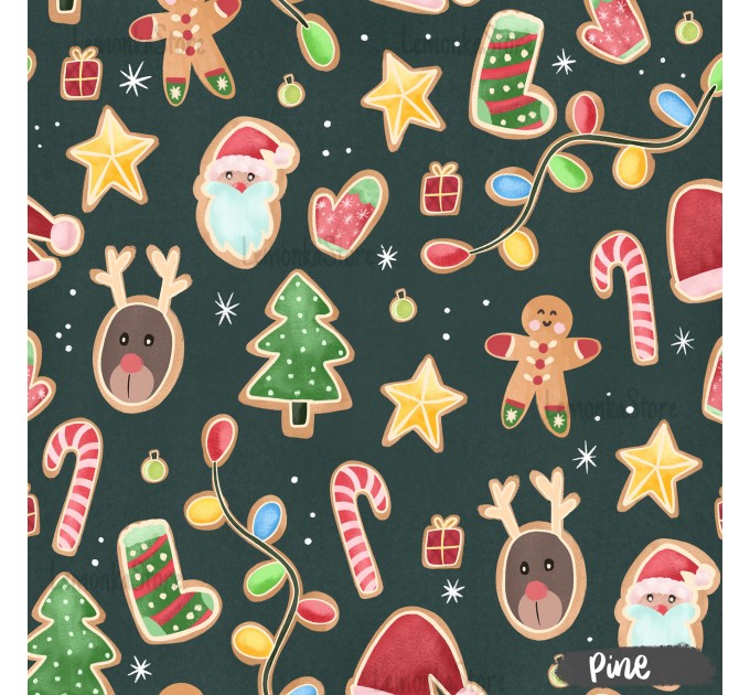 Christmas Gingerbreads [NON-exclusive] seamless pattern - Pine