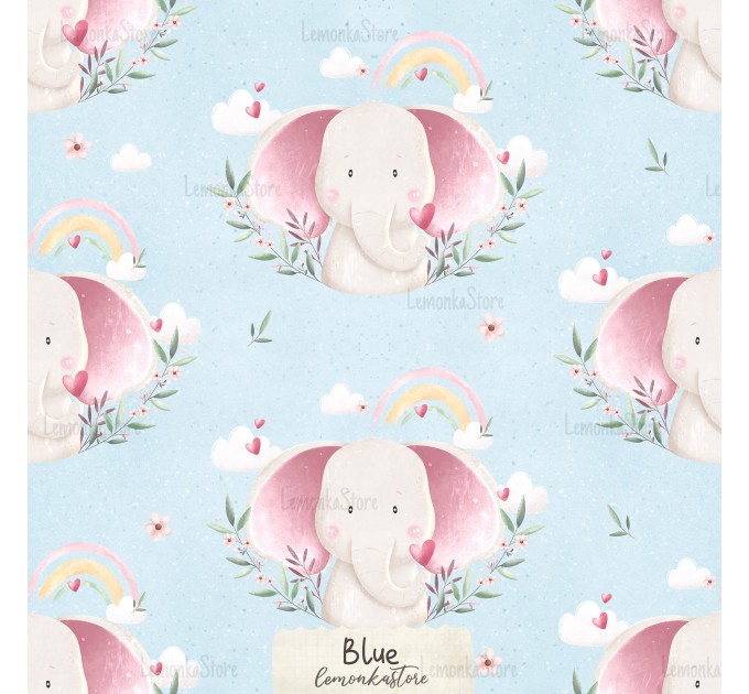 Ellie - Little Lovelie  [NON-exclusive] seamless pattern - Blue