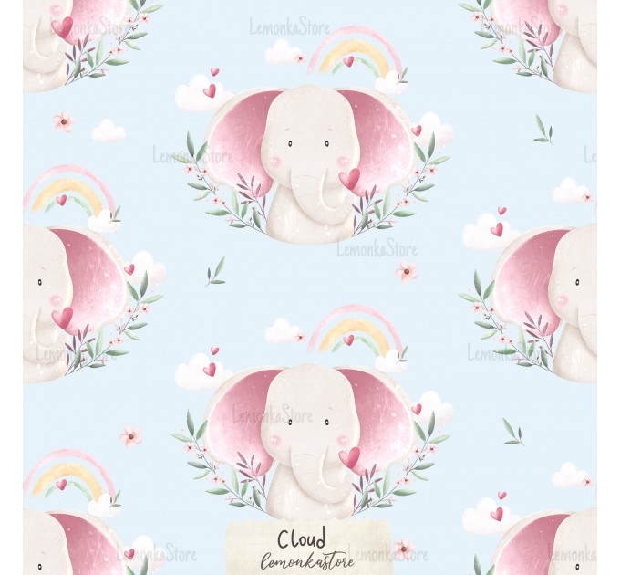 Ellie - Little Lovelie  [NON-exclusive] seamless pattern - Cloud