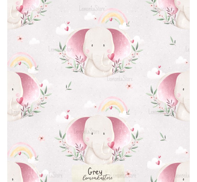 Ellie - Little Lovelie  [NON-exclusive] seamless pattern - Grey