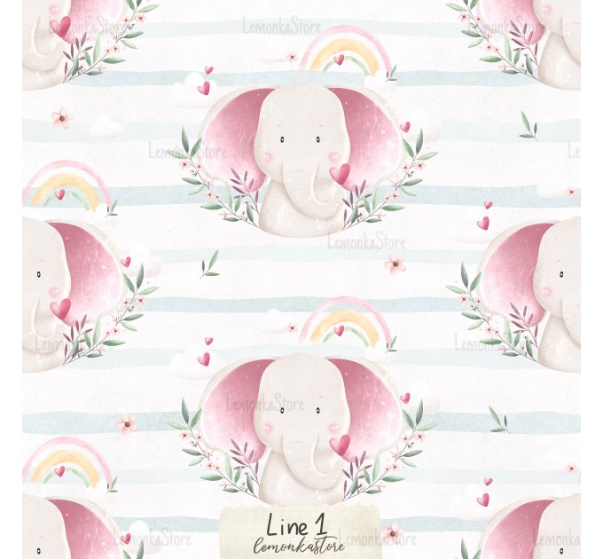 Ellie - Little Lovelie  [NON-exclusive] seamless pattern - Line1