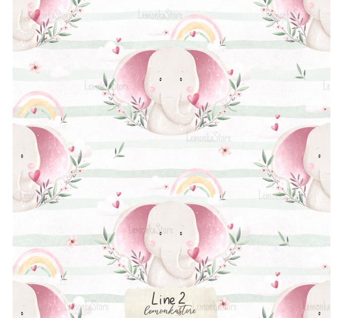 Ellie - Little Lovelie  [NON-exclusive] seamless pattern - Line2