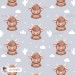 Highland Baby Cow seamless pattern - Grey