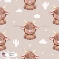 Highland Baby Cow seamless pattern - Mocco