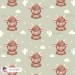 Highland Baby Cow seamless pattern - Olive