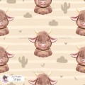 Highland Baby Cow seamless pattern - Stripes