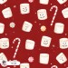 Marshmallow Snowman seamless pattern - Bright