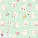 Marshmallow Snowman seamless pattern - Soft