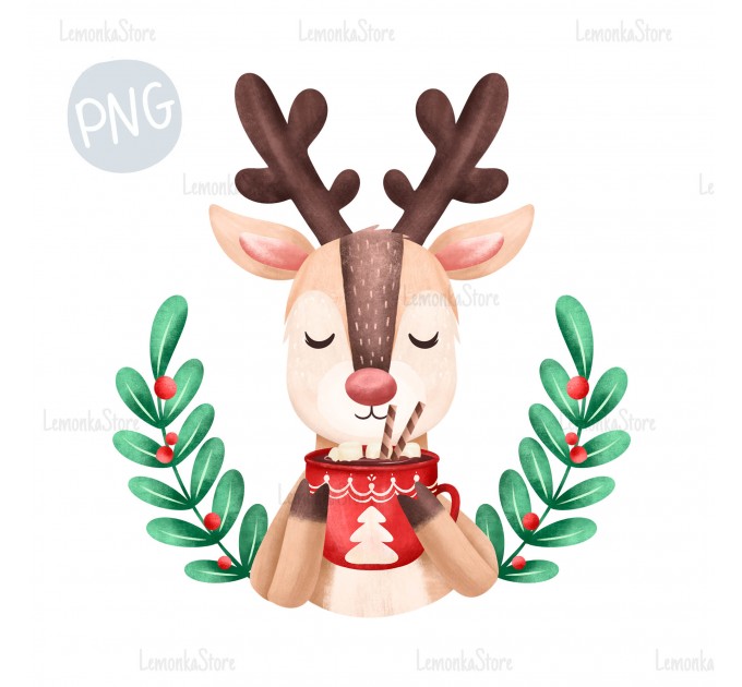 Christmas Deer PNG Clipart