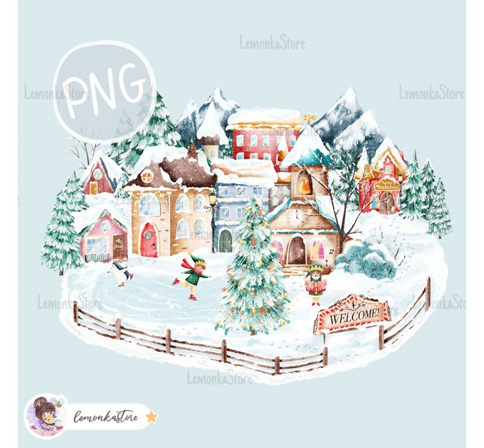 Elf Village PNG Clipart [Exclusive]