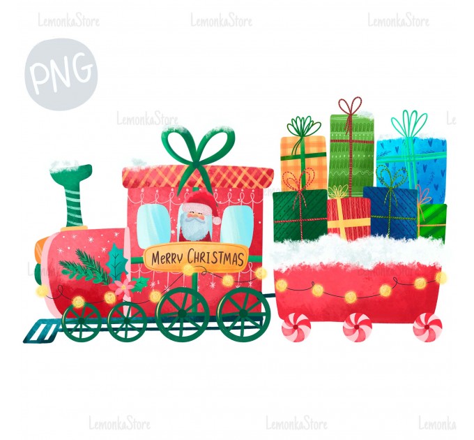 Christmas Santa train PNG Clipart