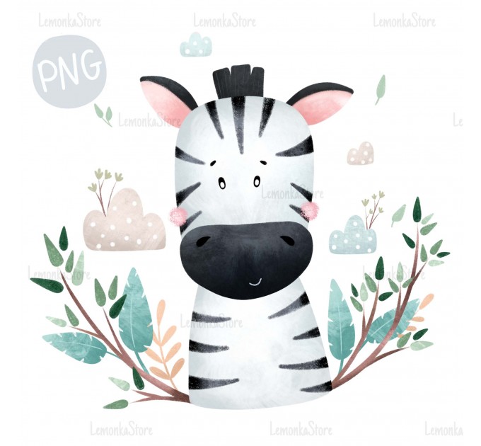 Cutie Zebra PNG Clipart