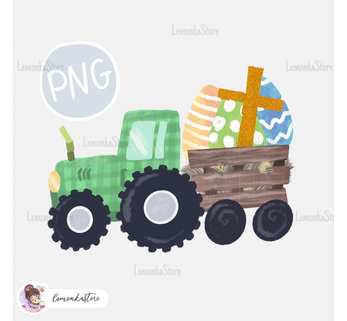 Easter Tractor PNG Clipart