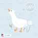 Goose and Dandelions PNG clipart