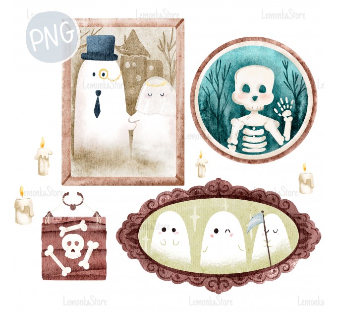 Halloween Ghostly Family portraits PNG Clipart