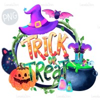 Witchy Trick or Treat PNG ClipArt