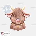 Highland Baby Cow PNG Clipart