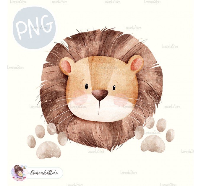 Lion with paws PNG Clipart