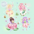 Little Fairies and friends PNG ClipArt