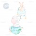 Little Elephant and Bunny PNG Clipart