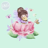 Little Fairies and friends PNG ClipArt