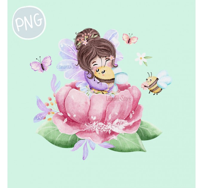 Little Fairies and friends PNG ClipArt