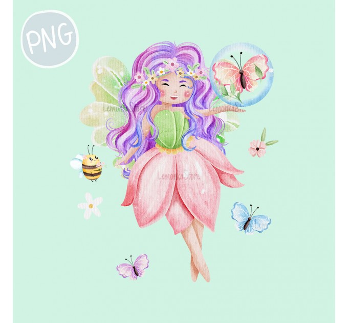 Little Fairies and friends PNG ClipArt