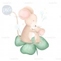 Mice on clover PNG Clipart