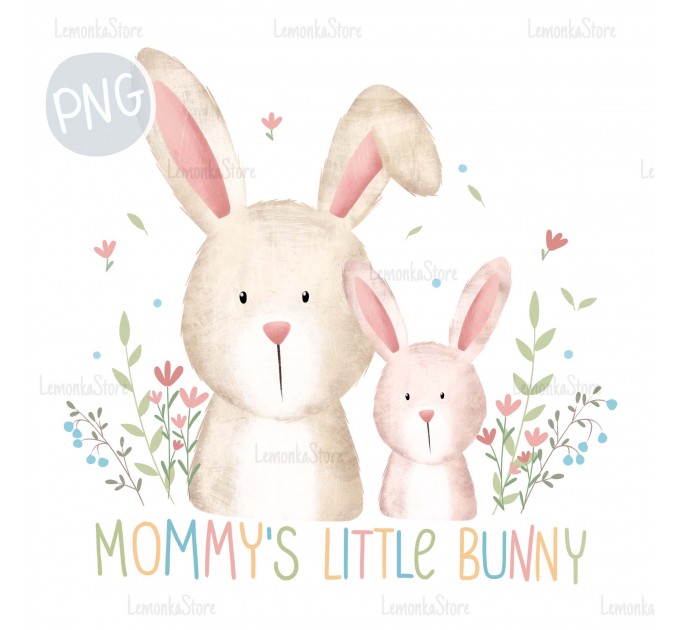 Mommy's Little Bunny PNG Clipart