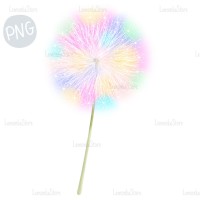 Rainbow dandelions PNG Clipart