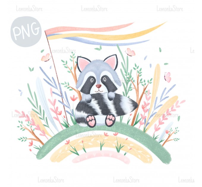 Toffee Little Raccoon PNG Clipart