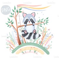 Toffee Little Raccoon PNG Clipart