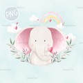 Valentines Baby Elephant PNG ClipArt